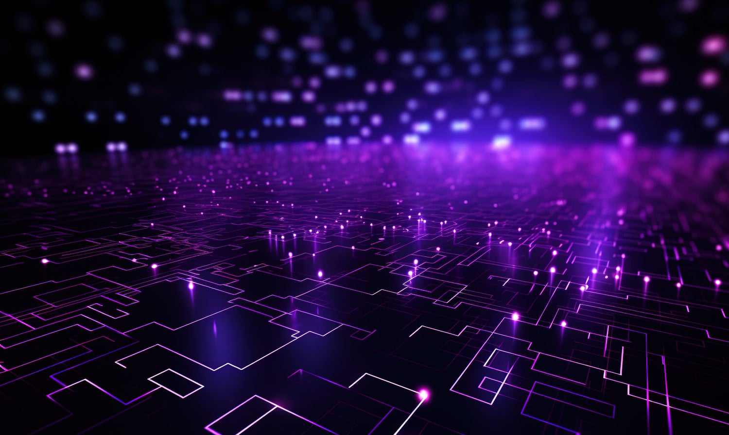 Circuit lines on dark