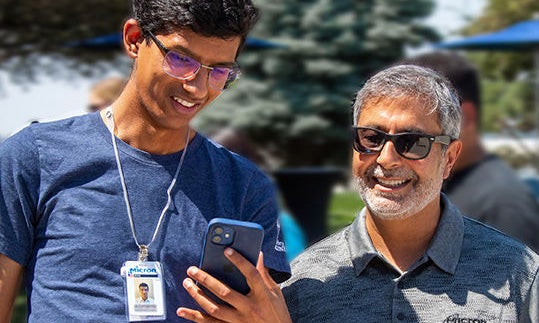 student with Sanjay Mehrotra